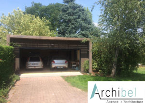Archibel Archibel Extension Garage Toit Plat Bois 45210