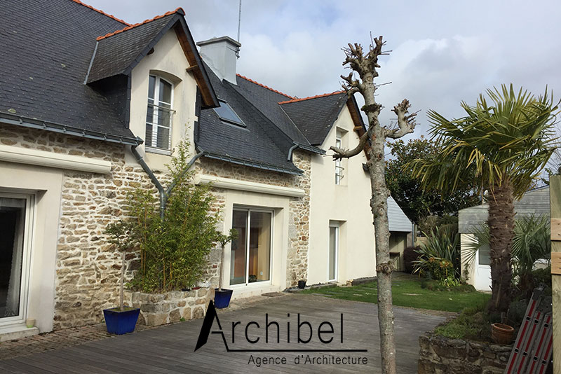 La maison avant les travaux d'extension à Vannes