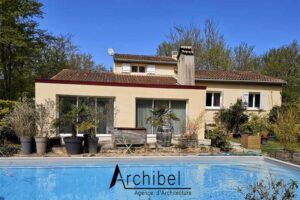 La maison avec son extension à Saint-Sulpice-et-Cameyrac